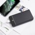 Внешний аккумулятор для телефона и гаджетов Power Bank HOCO J59A портативное зарядное устройство на 20000 мАч на 2 USB зарядка microUSB и Type-C LED дисплей (49110)