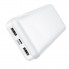 Внешний аккумулятор для телефона Power Bank HOCO J72A Easy travel 20000 mAh портативное зарядное устройство с LED индикатором заряда на 2 USB входы Micro-USB и Type-C Белый