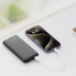 Внешний портативный аккумулятор павербанк XO PB312 зарядное устройство Power Bank 10000 mAh 2xUSB + Type-C Черный