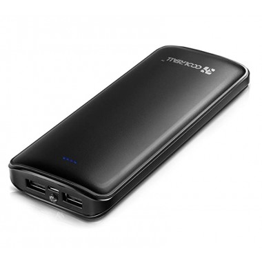 Внешний аккумулятор Power Bank CoolReall K6 15600 mAh портативное зарядное устройство для телефона и гаджетов на 2 USB c индикатором + фонарик