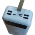 Портативное зарядное устройство Power Bank ENERX Белый внешний аккумулятор павербанк 40000 mAh PD22,5W с быстрой зарядкой 4 встроенных кабеля