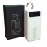 Портативное зарядное устройство Power Bank ENERX Белый внешний аккумулятор павербанк 40000 mAh PD22,5W с быстрой зарядкой 4 встроенных кабеля