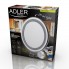 Зеркало для макияжа с LED подсветкой Adler AD 2168 косметическое для ванной комнаты на присоске с 5-кратным увеличением и регуляцией кута наклона