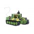 Танк микро на радиоуправлении 1:72 Tiger Зеленый хаки игрушка с пультом для детей от 6 лет со звуком вращающаяся башня (GWT2117-1)