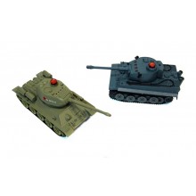 Танки для боя на радиоуправлении 1:32 HuanQi 555 Tiger vs Т-34 2 игрушки на пульте для детей от 8 лет с инфракрасным боем (HQ-555)