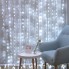 Светодиодная новогодняя гирлянда штора Multi Function LED Light Световой занавес Дождь бахрома 2 х 2 м 156 LED 7 полос статистический режим Холодный Белый