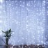 Светодиодная новогодняя гирлянда штора Multi Function LED Light Световой занавес Дождь бахрома 2 х 2 м 156 LED 7 полос статистический режим Холодный Белый