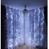 Светодиодная новогодняя гирлянда штора Multi Function LED Light Световой занавес Дождь бахрома 2 х 2 м 156 LED 7 полос статистический режим Холодный Белый