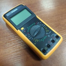 Цифровой профессиональный тестер мультиметр DT-9208A портативный вольтметр для прозвонки со звуком с измерением температуры (45018)