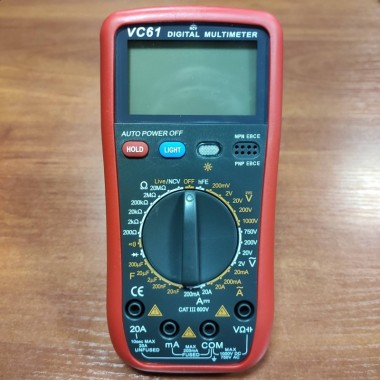 Професійний цифровий мультиметр VC-61 тестер вольтметр з підсвічуванням і звуковою продзвонкою