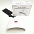 УФ лампа для маникюра Dazzle mini-1 UV/LED 36 Вт настольная для наращивания и сушки ногтей с датчиком и LED дисплеем Белая (47744)