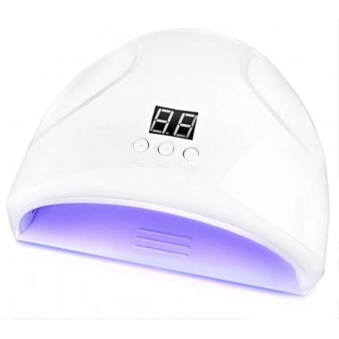 УФ лампа для маникюра Dazzle mini-1 UV/LED 36 Вт настольная для наращивания и сушки ногтей с датчиком и LED дисплеем Белая (47744)