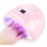 УФ лампа для маникюра настольная Dazzle mini-1 UV/LED 36 Вт для сушки ногтей с сенсором и таймером LED дисплей Розовая (47696)