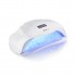 УФ лампа для маникюра SUN X PLUS UV/LED 72 Вт настольная на 2 руки для наращивания ногтей сушки гель-лаков и гелей с датчиком движения и таймером + LED дисплей Белая (48217)