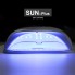 УФ лампа для маникюра SUN X PLUS UV/LED 72 Вт настольная на 2 руки для наращивания ногтей сушки гель-лаков и гелей с датчиком движения и таймером + LED дисплей Белая (48217)