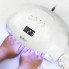 УФ лампа для маникюра SUN X PLUS UV/LED 72 Вт настольная на 2 руки для наращивания ногтей сушки гель-лаков и гелей с датчиком движения и таймером + LED дисплей Белая (48217)