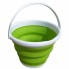 Ведро складное туристическое Collapsible Bucket Зеленое силиконовое круглое с ручкой для для рыбалки воды и пищевых продуктов на 10 л (48293)