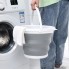 Ведро складное туристическое Collapsible Bucket Серое силиконовое круглое с ручкой для для рыбалки воды и пищевых продуктов на 10 л