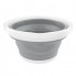 Ведро складное туристическое Collapsible Bucket Серое силиконовое круглое с ручкой для для рыбалки воды и пищевых продуктов на 10 л