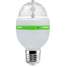 Новогодняя лампа DISCO LED разноцветные огни (RGB), шар вращается (57402 PD)
