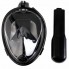 Маска для дайвинга и снорклинга Easybreath Black L/XL полнолицевая, для подводного плавания, крепление под экшн камеру (67849/5 SH)