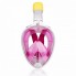 Маска для снорклинга и подводного плавания Easybreath Pink L/XL полнолицевая для дайвинга крепление под экшн камеру