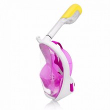 Маска для снорклинга и подводного плавания Easybreath Pink L/XL полнолицевая для дайвинга крепление под экшн камеру