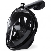 Маска для дайвинга и снорклинга Easybreath Black L/XL полнолицевая, для подводного плавания, крепление под экшн камеру (67849/5 SH)