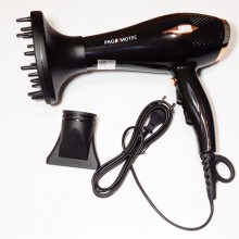 Электрический фен для волос Promotec PM-2310 3000W профессиональный для укладки и сушки с насадками диффузором и концентратором защита от перегрева и холодный обдув (47727 I)