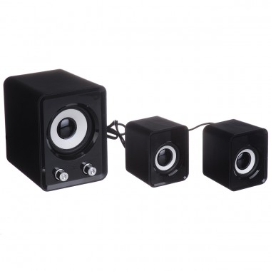 Акустическая система USB SPEAKER FT-202 колонки для компьютера и ноутбука 2.1 с сабвуфером и сателлитами 9 W питание от USB подключение Mini-jack 3.5 мм (46901)