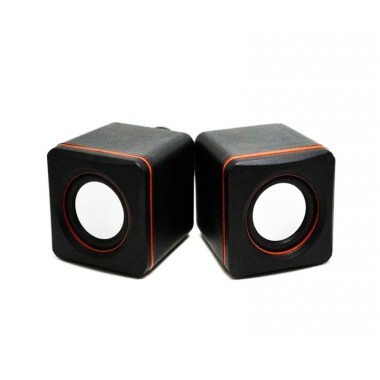 Колонки для компьютера и ноутбука Speaker D-02A компьютерная акустика на 5 Вт питание от USB регулятор громкости (44401)