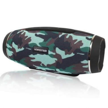 Портативная беспроводная блютуз колонка Hopestar H27 SPEAKER Камуфляж 10 ВТ с флешкой радио и стерео звуком Bluetooth 4.1 подсветка USB (47263 I)