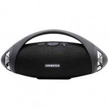 Портативная блютуз колонка Speaker Hopestar H37 WS Original Черная 10 ВТ беспроводная с флешкой радио и хорошим стерео звуком влагозащита + стереопара (47037 I)