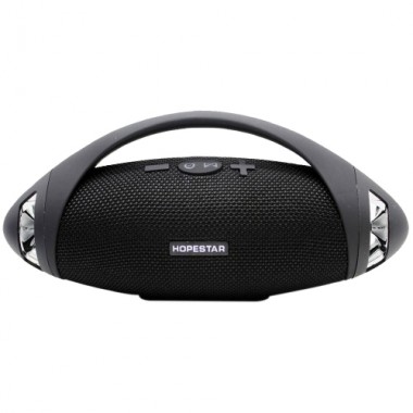 Портативная блютуз колонка Speaker Hopestar H37 WS Original Черная 10 ВТ беспроводная с флешкой радио и хорошим стерео звуком влагозащита + стереопара (47037 I)