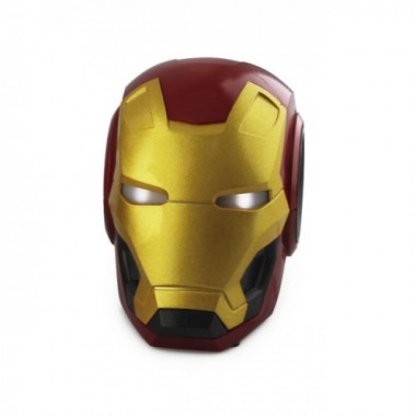 Портативна бездротова блютуз колонка Залізна людина Iron Man акустика на 5 ВТ зарядка від USB з підсвіткою очей TF вологостійка (48182)