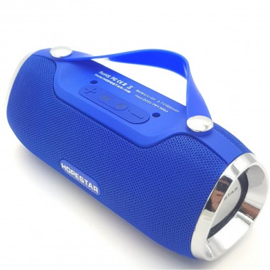 Портативная блютуз колонка Speaker Hopestar H40 WS Pro Синяя 10 ВТ беспроводная музыкальная акустика с радио флешкой и влагозащитой Bluetooth 4.2 (47029 I)