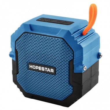 Портативная беспроводная блютуз колонка Hopestar T7 Bass Speaker Mini 3 Вт с флешкой радио FM и защитой от влаги Bluetooth 5.0 Синяя (48286)