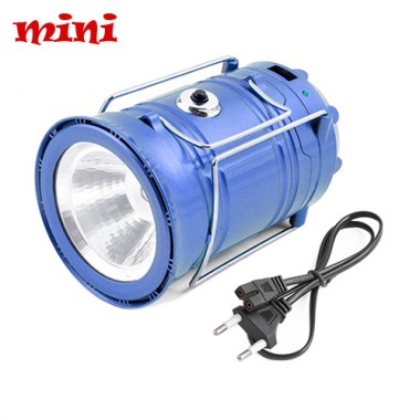 Фонарь светодиодный аккумуляторный для кемпинга 2 в 1 Magic Camplight JY-5700T Mini Original ручной на солнечной батарее + power bank для телефона (JY-5700T-blue)