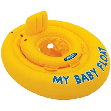 Надувной детский круг для плавания Intex 56585 EU My Baby Float плотик-ходунки для детей от 6 до 12 месяцев диаметр 70 см виниловый (47601 I)