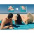Підстилка анти-пісок Sand Free Mat Blue килимок туристичний для пляжу та пікніка 200 x 200 см з металевими кільцями для кріплення (46639)