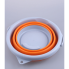 Ведро складное туристическое Collapsible Bucket Orange силиконовое круглое для для рыбалки воды и пищевых продуктов на 10 л + петля для подвешивания (48345)