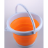 Ведро складное туристическое Collapsible Bucket Orange силиконовое круглое для для рыбалки воды и пищевых продуктов на 10 л + петля для подвешивания (48345)