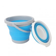 Ведро складное туристическое Collapsible Bucket Blue силиконовое круглое для для рыбалки воды и пищевых продуктов на 10 л + петля для подвешивания (47550 I) Ведро складное туристическое Collapsible Bucket Blue силиконовое круглое для для рыбалки воды и пищевых продуктов на 10 л + петля для подвешивания (47550 I)