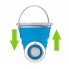 Ведро складное туристическое Collapsible Bucket Blue силиконовое круглое для для рыбалки воды и пищевых продуктов на 10 л + петля для подвешивания (47550 I)