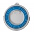 Ведро складное туристическое Collapsible Bucket Blue силиконовое круглое для для рыбалки воды и пищевых продуктов на 10 л + петля для подвешивания (47550 I)