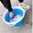 Ведро складное туристическое Collapsible Bucket Blue силиконовое круглое для для рыбалки воды и пищевых продуктов на 10 л + петля для подвешивания (47550 I)