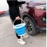 Ведро складное туристическое Collapsible Bucket Blue силиконовое круглое для для рыбалки воды и пищевых продуктов на 10 л + петля для подвешивания (47550 I)