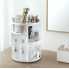 Органайзер для хранения косметики украшений и бижутерии Cosmetic Storage Box 3D Rotating 360° поворотный акриловый контейнер на 3 яруса раскладной Белый (48679)