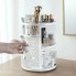 Органайзер для хранения косметики украшений и бижутерии Cosmetic Storage Box 3D Rotating 360° поворотный акриловый контейнер на 3 яруса раскладной Белый (48679)