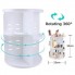 Органайзер для хранения косметики украшений и бижутерии Cosmetic Storage Box 3D Rotating 360° поворотный акриловый контейнер на 3 яруса раскладной Белый (48679)